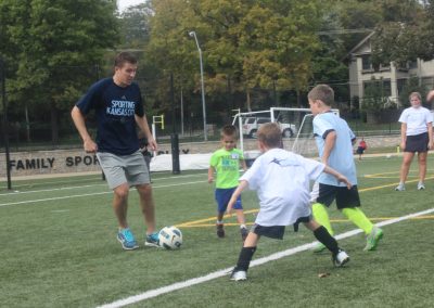 Matt Besler of Sporting KC at Bishop Sullivan Center Defend Against Hunger