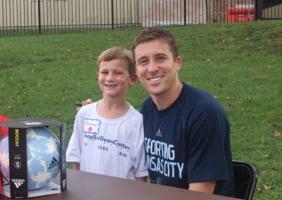 Matt Besler of Sporting KC at Bishop Sullivan Center Defend Against Hunger