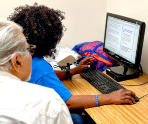 Job candidates work with BSC staff to learn basic computer and interview skills, as well as how to market their own talents to secure employment.